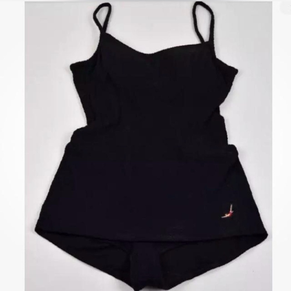 Vintage Jantzen 1930s/40s One Piece Swimsuit Black Retro Pin Up